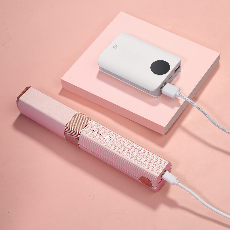 Mini Lisseur Sans Fil Rechargeable USB – Lisse et Boucle, Spécial Voyage